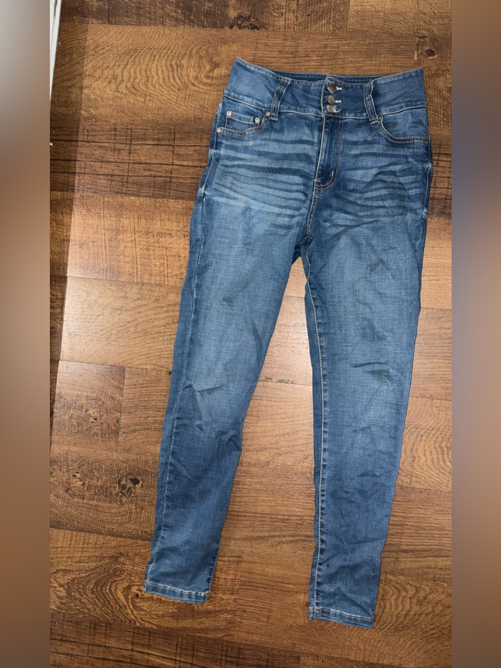 Women’s High-Waist Blue Skinny Jeans